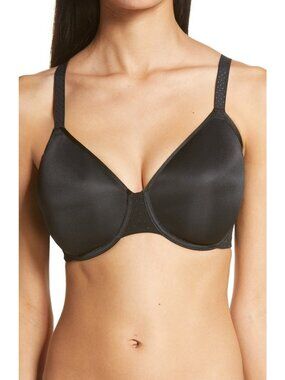 🆕WACOAL Back Appeal Non-padded Seamless Underwire Bra 34G Black #855303